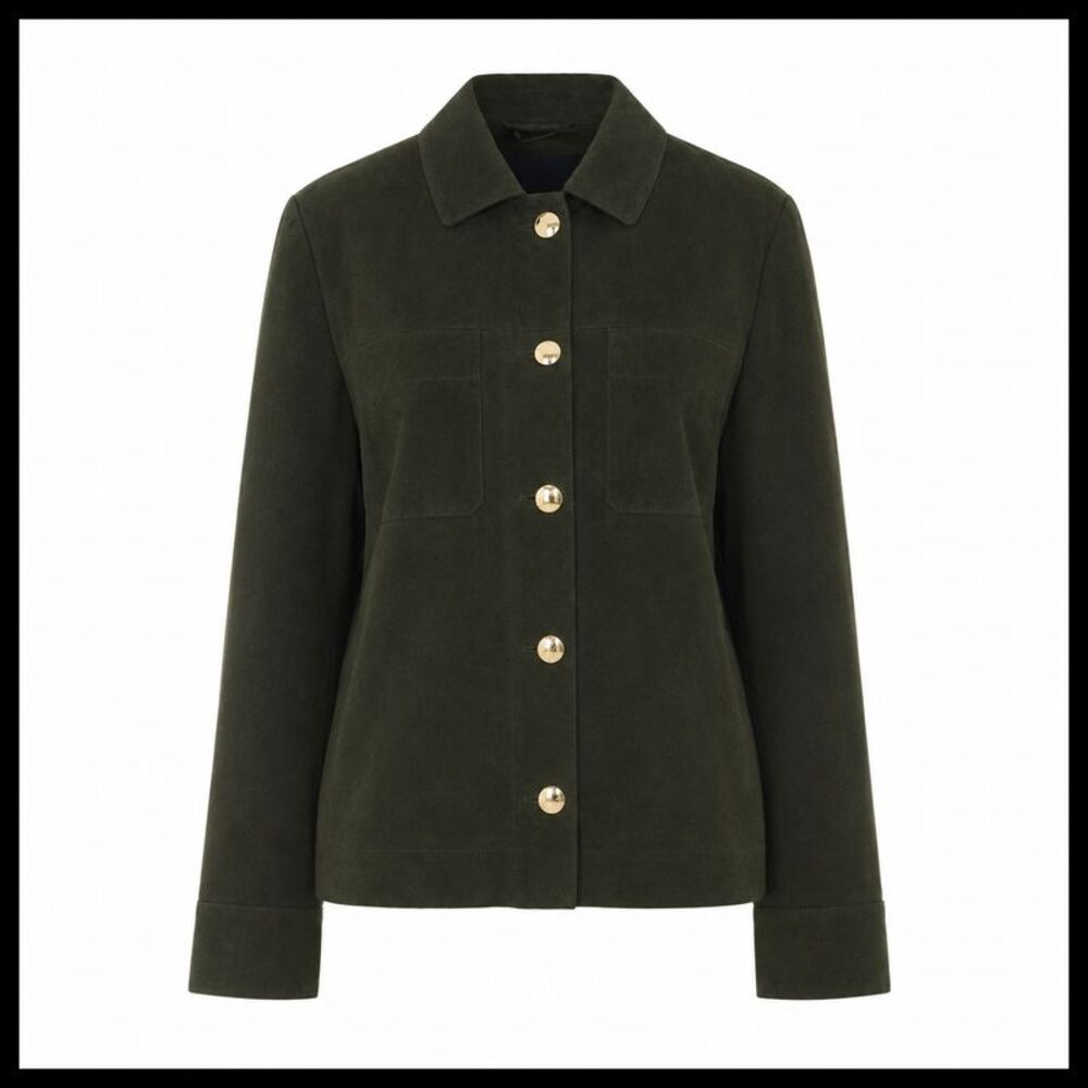 S Max Mara Women Smmabisso Suede Shirt Jacket